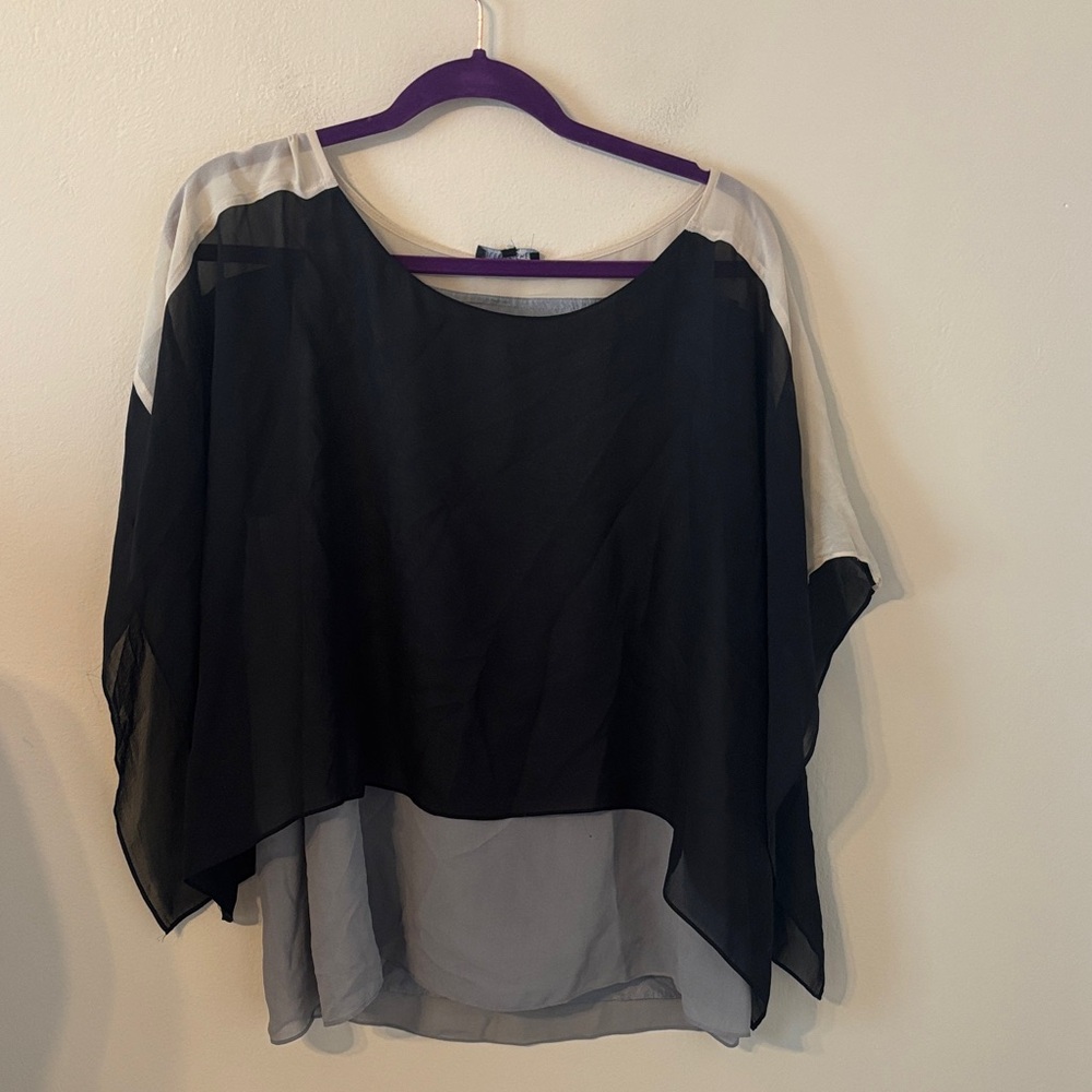 Eileen Fisher Silk Flowy Popover Tunic Top